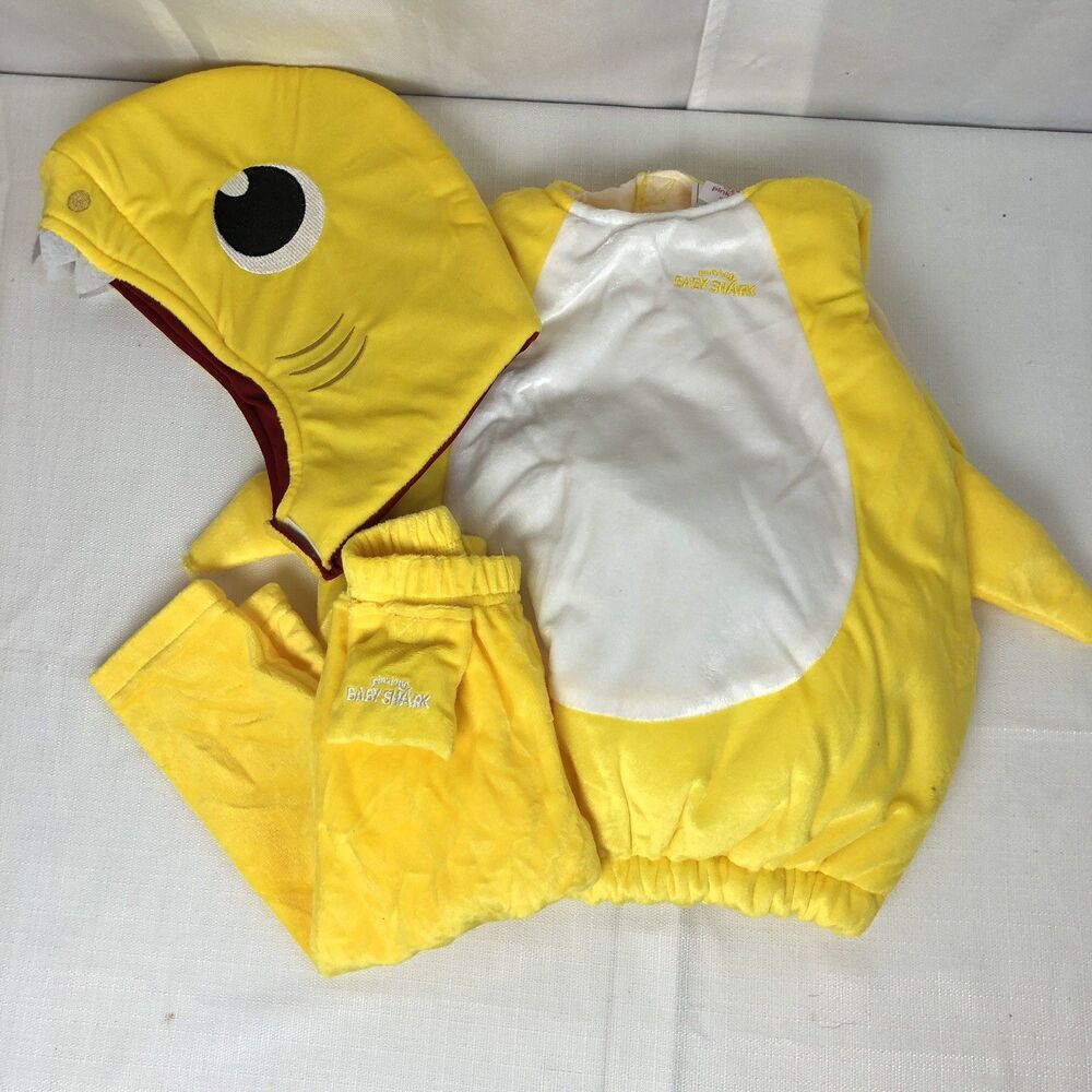 BABY SHARK (YELLOW) SPIRIT HALLOWEEN COSTUME TODDLER BABY 12-18 MONTHS Music